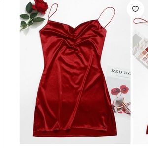 Zaful Satin Slit Dress